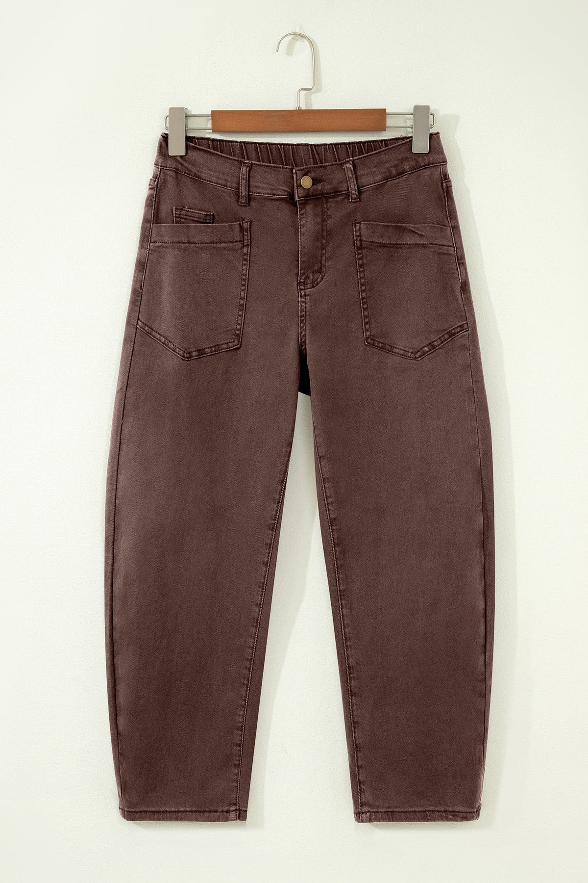 Briar Square Patch Pocket Ankle-length Barrel Jeans