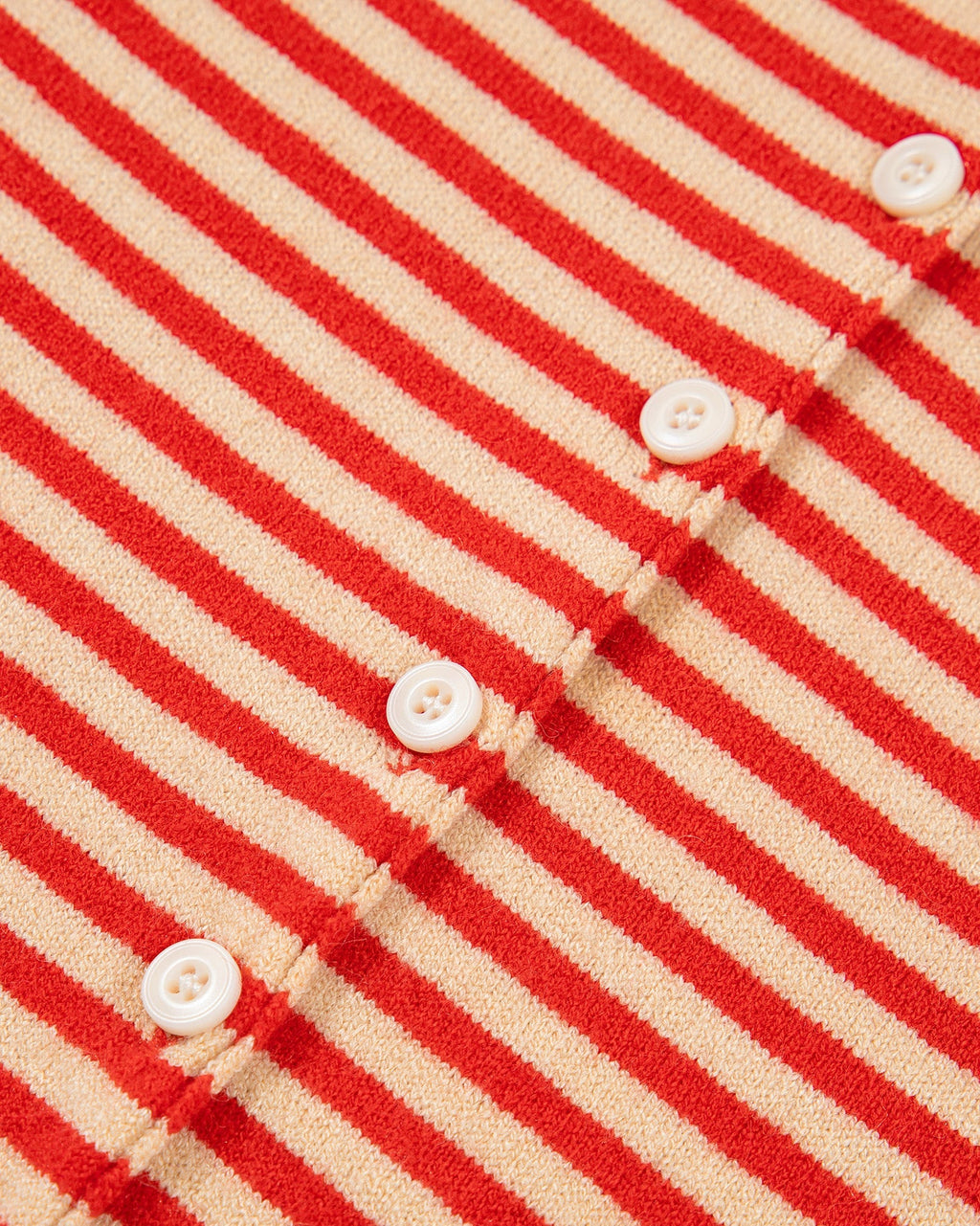 Amelia Striped Button Collar Long Sleeve Knit Cardigan