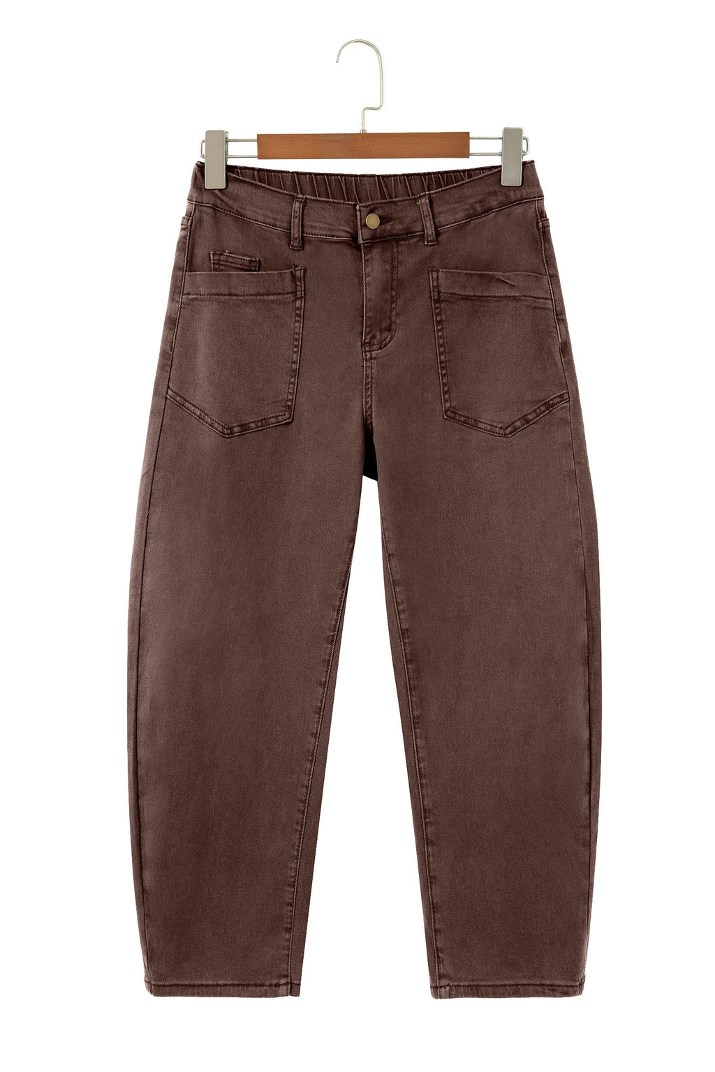 Briar Square Patch Pocket Ankle-length Barrel Jeans