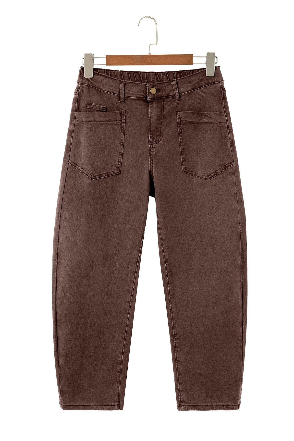 Briar Square Patch Pocket Ankle-length Barrel Jeans