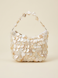Luxe Handcrafted Mother of Pearl Disc Clutch for Special Occassion & Summer Vacations