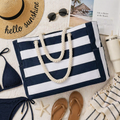 The Dana - Navy Beach Bag