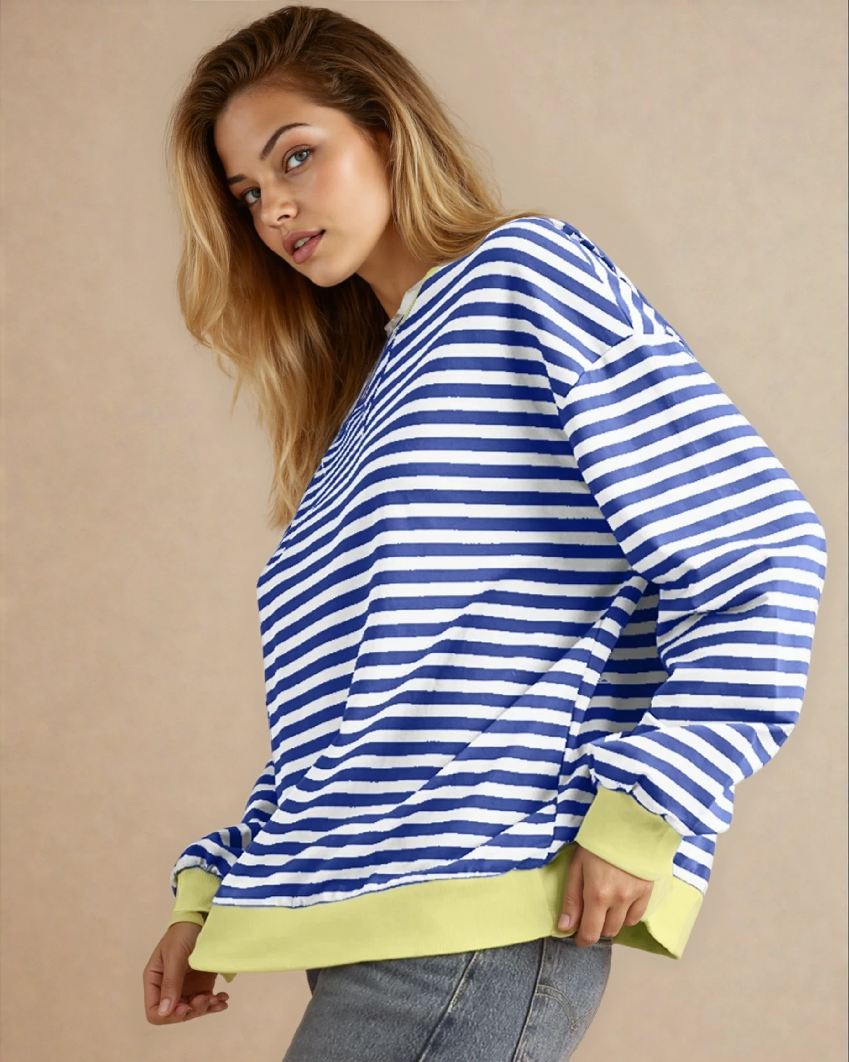 Cameron Oversized Pullover - Royal